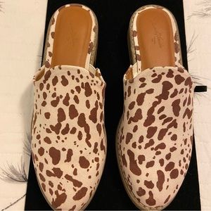 Mules. Cow print. NEW.